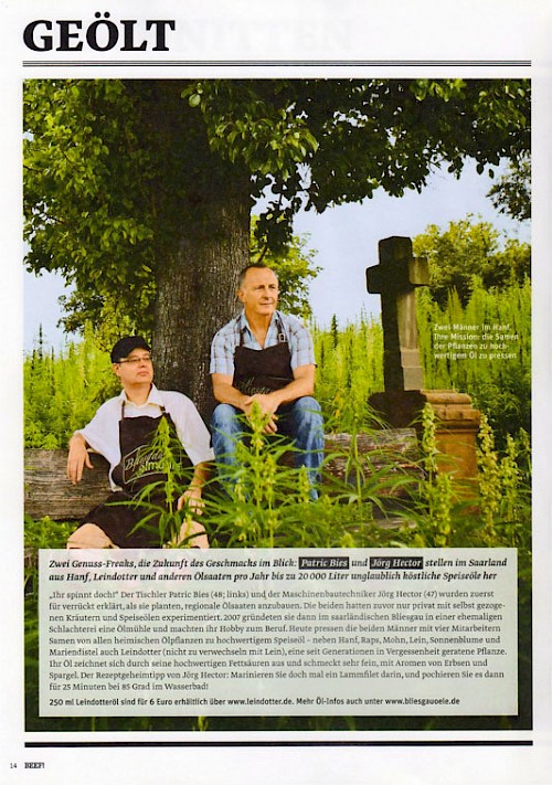 Patric Bies und Jörg Hector, die Gründer der Bliesgau Ölmühle