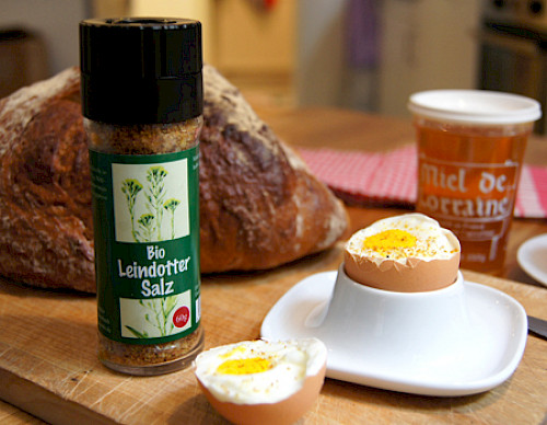 Neues Produkt der Bliesgau Ölmühle. Leindottersalz