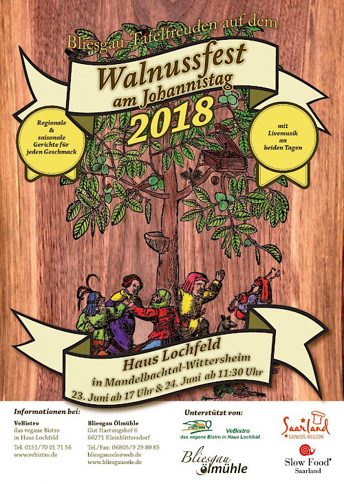 Besuchen Sie das Walnussfest 2018 im schönen Bliesgau!